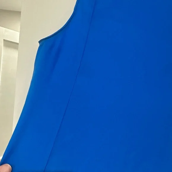 Amanda Uprichard Royal Blue Collared Mini Dress 100% Silk - Picture 10 of 16